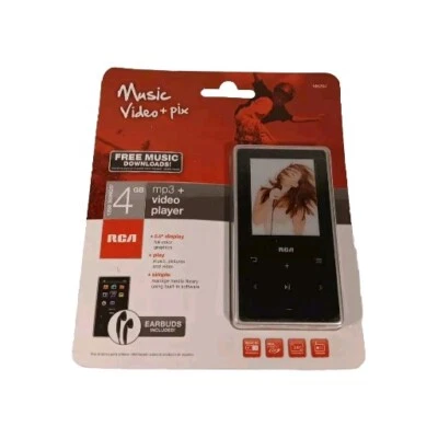 Reproductor de MP3 y Video RCA 4GB Almacenamiento Pantalla de 2" Nuevo En Caja Foto 1 de 4