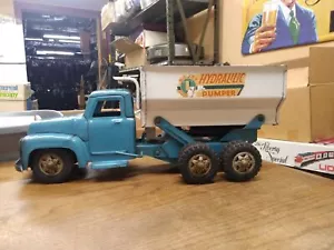 Vtg Buddy L Hydraulic Dumper Pressed Steel 19" Tin toy Dump Truck 1960's USA Blu - Picture 1 of 12