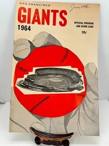SAN FRANCISCO Giants 1964 Vs Cincinnati Reds Programa Willie May jonrón - Imagen 1 de 14