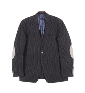 Men's ETRO Milano Black Linen/Cotton 2Btn Blazer Jacket Size EU 52R UK,US 42R - Picture 1 of 13