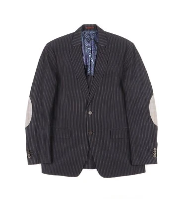 Men's ETRO Milano Black Linen/Cotton 2Btn Blazer Jacket Size EU 52R UK,US 42R - Image 1 of 4