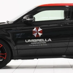 2× Auto Aufkleber- Resident Evil Umbrella Logo Vinyl Weiß Glänzend Tür 55×38 cm - Bild 1 von 2