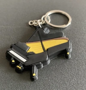 Grand Piano Rubber Keyring - Picture 1 of 1