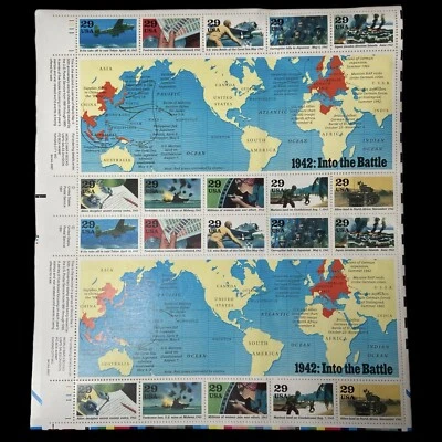 US Scott #2697 WWII 1942: INTO THE BATTLE Sheet 20 Stamps 29 Cents 5.80 Face MNH - Image 1 of 4