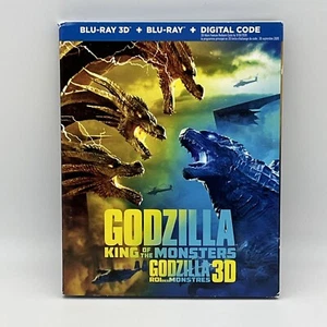 Godzilla: King of the Monsters (3D Blu-ray/Blu-ray, 2019) w/Slipcover New Sealed - Picture 1 of 10