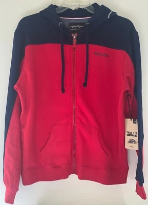 Troy Lee Design TLD Heat Race Zip-Up Hoodie Jacket Red/Blue Men's Large L *NEW* - Image 1 of 3
