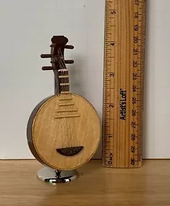 Chinese Miniature Musical Instrument Yueqin Guitar with stand - Picture 1 of 5