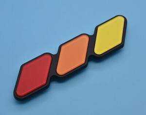Fit for Toyota TRD Racing Sport Tri-color Logo Grille Badge Nameplate Emblem