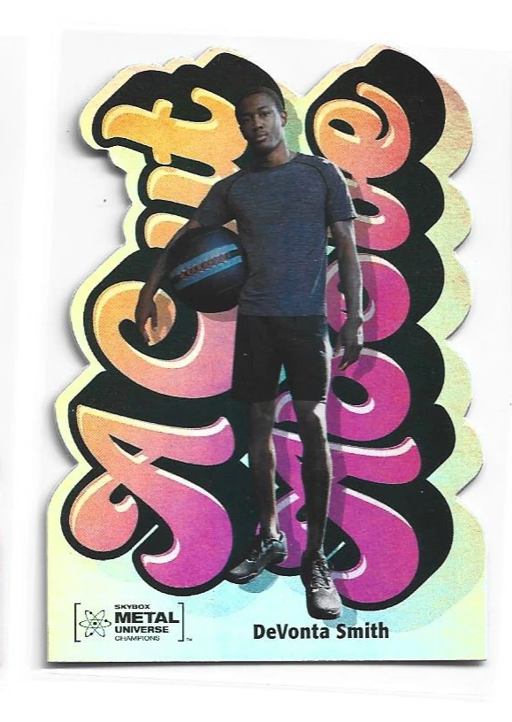 2021 Skybox Metal Universe Champions A Cut Above DeVonta Smith ACA-18 - Image 1 of 1