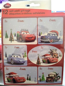 Children's Self Stick Gift Tags Christmas 12 Count - Disney Cars - Bild 1 von 1