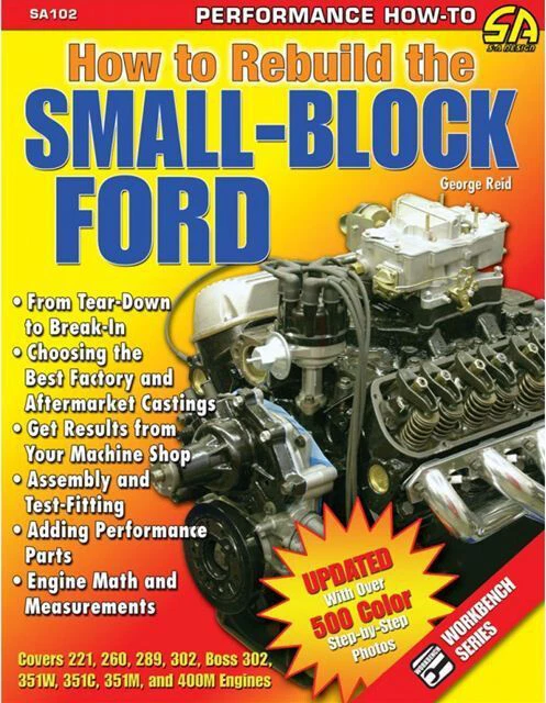 Libro manual de motor reconstruido Ford 351W, 302, 289, 260, 221 libro cómo Mustang Foto 1 de 1