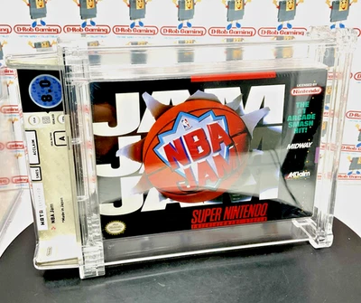 NBA Jam Super SNES Sealed VGA WATA Nintendo Made in Japan 1st Print Black Label - Image 1 of 4