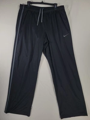 Pantalones deportivos Nike para hombre 2XL negros con rayas laterales grises Swoosh atléticos 480238-010 Foto 1 de 4