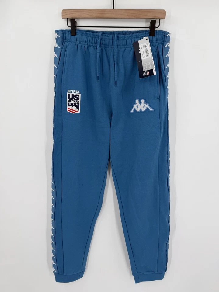 Nuevo Kappa x EE. UU. Pantalones de chándal para equipo de esquí y snowboard azules grandes para hombre Foto 1 de 4