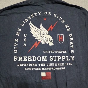 Camiseta Howitzer Patriot Mfg Azul Para Hombre FREEDOM SUPPLY Militar Grunt Liberty O - Imagen 1 de 11