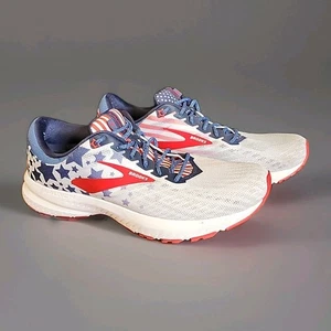 Brooks Running Launch 6 étoiles rayures USA rouge/blanc/bleu femme taille 10 - Photo 1/8
