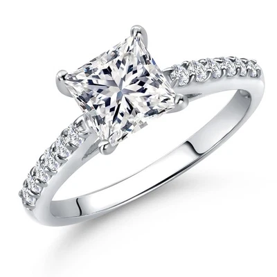1.25 Cttw 10K White Gold Lab Grown Diamond Engagement Ring For Women | Center - Image 1 of 4