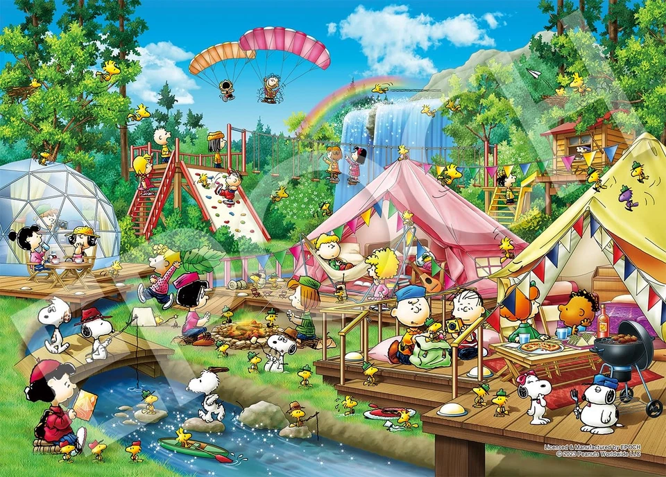 Epoch 500-piece jigsaw puzzle PEANUTS Snoopy Glamping (38 cm) 06-706s with