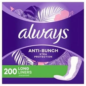 AlwaysAnti-Bunch Xtra Protection Daily Liners, Unscented, 200 Count - Pack of 2 - Picture 1 of 12