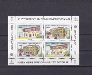 SA08b Cyprus Turkish 1990 EUROPA Stamps - Post Offices mint block - Picture 1 of 1