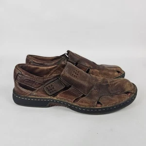 Clarks Men's Brown Leather Fisherman Sandals Size Mens 10 35016 - Picture 1 of 9