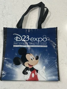 2017 D23 Expo Mickey Mouse Disneyland wiederverwendbare Beuteltasche Tasche Handtasche blau weiß - Bild 1 von 10