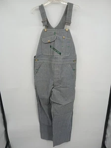 Key Imperial Overalls Men’s 38x30 Stained Workwear Cotton Striped Light Blue - Picture 1 of 8
