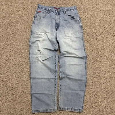 Pantalones de mezclilla Reverb vintage para hombre talla 34 azules holgados hip hop patinador grunge Y2K Foto 1 de 4