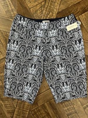 Tommy Bahama Everyday Active Bermudas Pantalones Cortos Azul Estampado Piña Mujer M Nuevo con Etiquetas 260 Foto 1 de 4