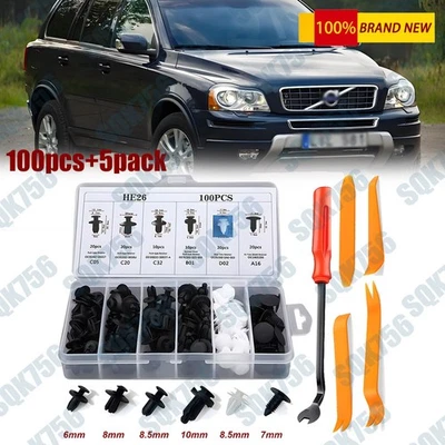 105x Guardabarros Forro Sujetador Remache Empuje Clips Retenedor Universal Para Volvo Foto 1 de 4