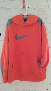 Kids Nike Orange and Gray Therma-Fit Hooded Sweatshirt L *Little Dirty *See Pics - Picture 1 of 10