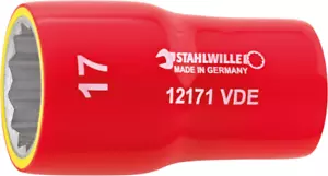 Stahlwille 02380009 Red 3/8″ VDE 13mm Bi-Hex Socket No. 12171 VDE Size 9 - Picture 1 of 4