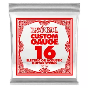 Ernie Ball P01016 .016 Corde per chitarra elettrica o acustica in acciaio normale 6PK - Foto 1 di 1