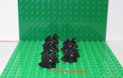 Vintage 5 Lego Black Dragon Helmets from 1994 Castle Knights Minifigures Series - Image 1 of 4