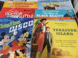 SIX-(6)-Vintage Classic Disney Recordings - Picture 1 of 22