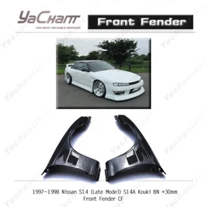 Carbon Kit For 97-98 Nissan S14 (Late Model) S14A Kouki BN +30mm Front Fender - Picture 1 of 16