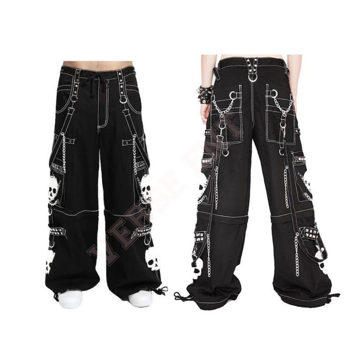 Catena Per Jeans Wisdompro 2 Strati Con Moschettoni - Stile Hip Hop Punk Per Uomo E Donna, Argento