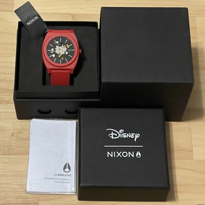 Nixon The Time Teller Disney Mickey Mouse Fight Cloud Men's Analog Watch NWT NIB - Image 1 of 4