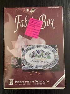 Vintage Designs For The Needle FABRIC BOX "Thinking” # 6505 - CROSS STITCH - Picture 1 of 2