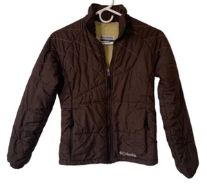 Columbia Girls Puffer Quilted Jacket Medium 10 12 Brown Gorp Core Outdoors Hike - Picture 1 of 8