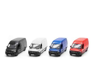 Modellino Auto Compatibile con Mercedes Sprinter. Furgone Giocattolo Scala 1:48 - Immagine 1 di 4