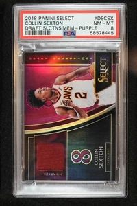 Memorabilia Select Draft Selections 2018-19 púrpura/99 Collin Sexton RC PSA 8 - Imagen 1 de 2