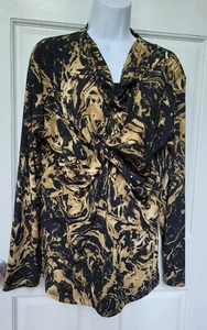 Preciosa Blusa Anne Klein Beige y Negra Talla XL Nueva Sin Etiquetas - Imagen 1 de 6