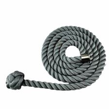 40mm Synthetic Grey Decking Rope With Man Rope Knot x 1m & Satin Nickel Cup