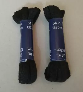 Paquete de 2 zapatos deportivos planos de encaje 54" negros de lona con cordones Allary - Imagen 1 de 2