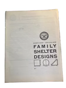 Libro de diseños de refugios familiares Fallout 1962 de defensa civil era guerra fría - Imagen 1 de 4