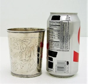 Danish Solid Silver Beaker Cup Hallmarked Andreas Buemann Dated 1799 - Picture 1 of 10