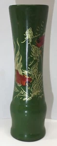 Vase Laque 16,5 cm- decor poisson Peint à la main - Vietnam années 1990 - Imagen 1 de 1
