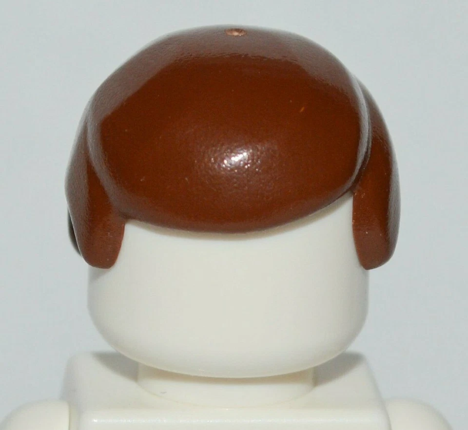 GENUINE LEGO MINIFIGURES MALE BROWN SHORT HAIR PIECE FOR MINI FIGURES  CLASSIC - Image 1 of 1