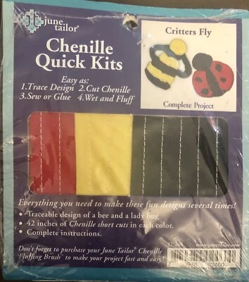 June Tailor Chenille Quick Kits "Critters Fly" Complete Project Craft Kit NEW - Image 1 of 4
